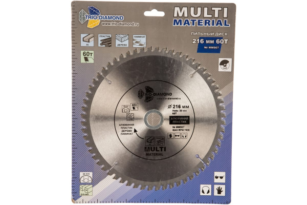 Диск пильный по мультиматериалам (216х30 мм; 60T) Trio-Diamond MM907