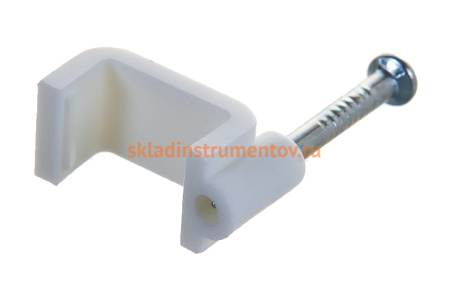 Прямоугольная скоба STAYER для крепления кабеля 12 мм с оцинкованным гвоздем 60 шт. 4511-12