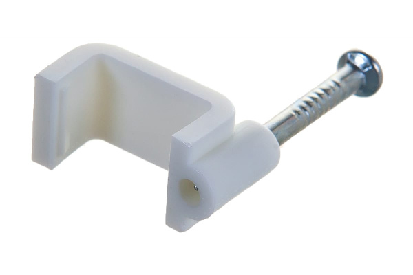 Прямоугольная скоба STAYER для крепления кабеля 12 мм с оцинкованным гвоздем 60 шт. 4511-12