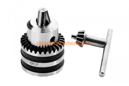 Патрон №19 станочный профи (1-13 мм; B16) с ключом АТАКА 8080420