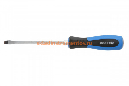 Отвертка с прямым шлицем HOEGERT TECHNIK 6х125 мм, ударная CrV HT1S066