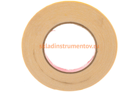 Монтажная клейкая лента на вспененной основе КУРС белая, 12мм х 10м 11782