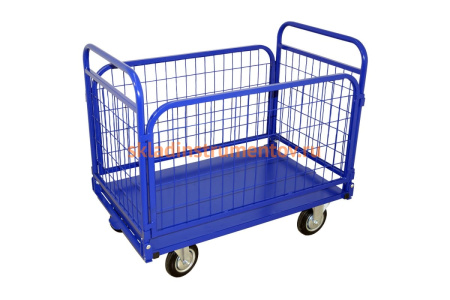 Тележка RUSKLAD платформенная с сетчатыми бортами и складными ручками  ТСРС 3 (600х1000) d160мм Тележка RUSKLAD платформенная с сетчатыми бортами и складными ручками  ТСРС 3 (600х1000) d160мм