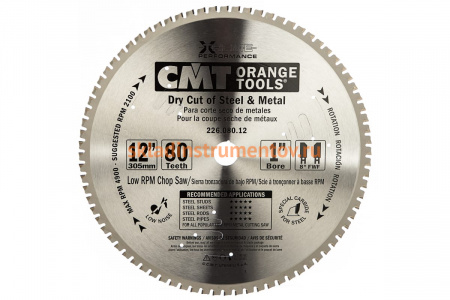 Диск пильный по металлу (305x25.4x2.2/1.8 мм; Z80; 8FWF) CMT 226.080.12