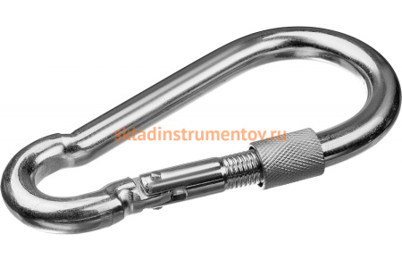 Карабин с предохранительной гайкой ЗУБР DIN 5299D, 5 мм, 1 шт 304556-05