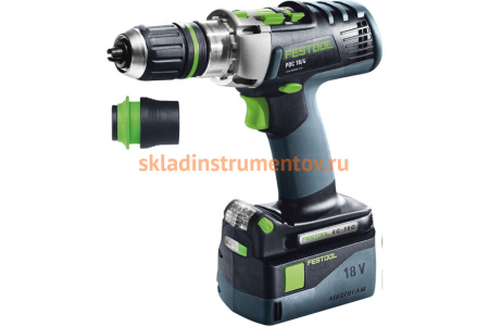 Ударная аккумуляторная дрель-шуруповерт FESTOOL PDC 18/4 Li 5.2-Plus-SCA 574918