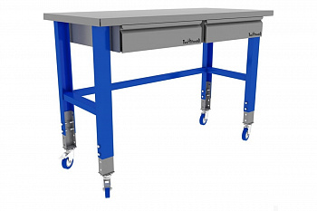 Промышленный металлический стол на колесах 1500 мм Верстакофф PROFFI 115012