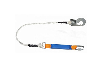Строп из каната с амортизатором, монтажным и соединительным карабином ПРОГРЕСС СЕФЕТИ Строп аВ+Кс