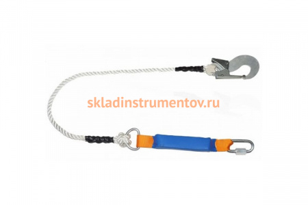 Строп из каната с амортизатором, монтажным и соединительным карабином ПРОГРЕСС СЕФЕТИ Строп аВ+Кс