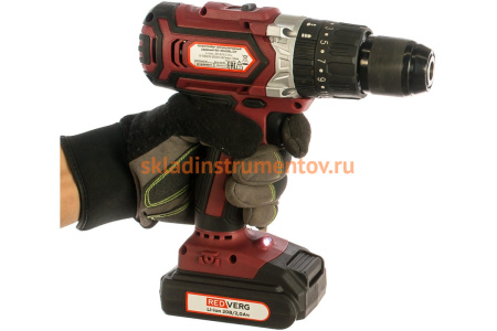 Аккумуляторный ударный шуруповерт REDVERG RD-SD20BL/2Y 6632397