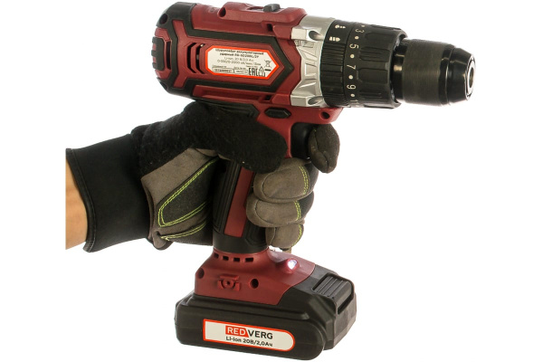 Аккумуляторный ударный шуруповерт REDVERG RD-SD20BL/2Y 6632397