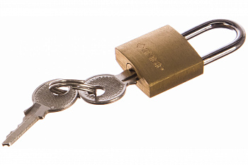 Навесной мини замок Зубр латунный корпус, 20 мм, Профессионал 37130-20_z01