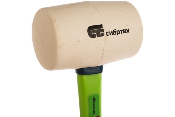 Резиновая киянка, 680г белая резина, фибергласовая рукоятка СИБРТЕХ 11168