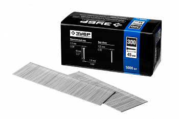 Гвозди Профессионал особотвердые (5000 шт; тип 300; 45 мм) ЗУБР 31830-45