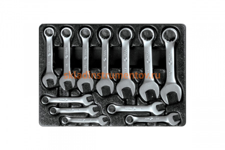 Ложемент для набора укороченных комбинированных ключей 9-1282MR, PVC KING TONY 84760520B