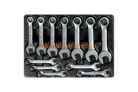 Ложемент для набора укороченных комбинированных ключей 9-1282MR, PVC KING TONY 84760520B Ложемент для набора укороченных комбинированных ключей 9-1282MR, PVC KING TONY 84760520B