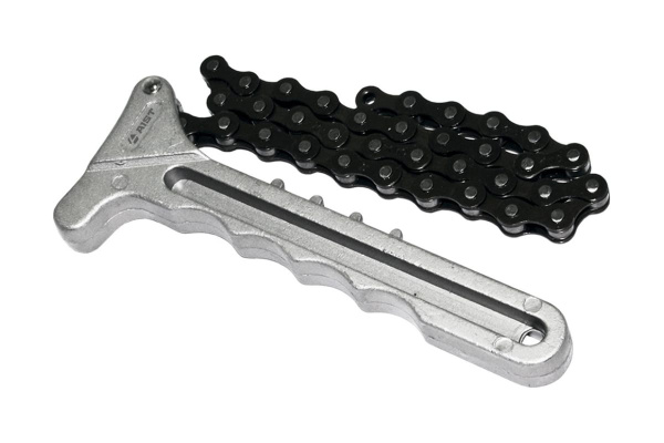 Алюминиевый цепной рычажный съемник (ключ) масляного фильтра 125мм AIST 00-00004203