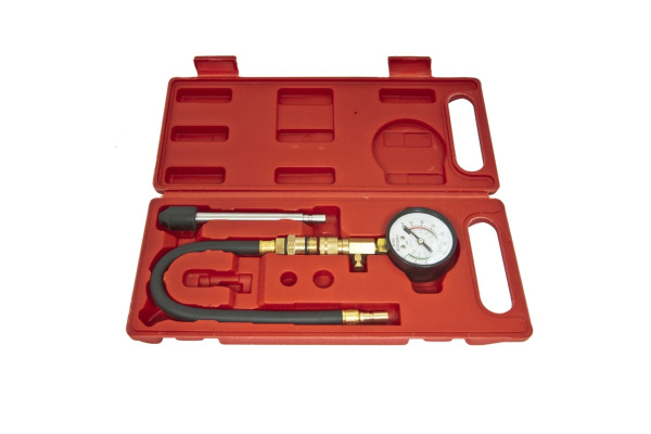 Компрессометр бензинового двигателя в кейсе ЭВРИКА 3 предмета ER-86305