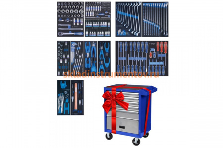 Набор инструментов в синей тележке, 235 предметов KING TONY 934-235MMB