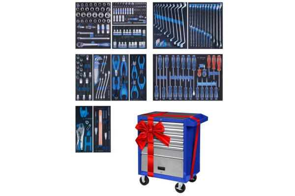 Набор инструментов в синей тележке, 235 предметов KING TONY 934-235MMB