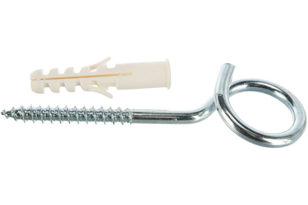 Распорный дюбель Зубр МАСТЕР тип ЕВРО с шурупом-кольцом, 12х60 / 8х135 мм, 2 шт 30696-12-60