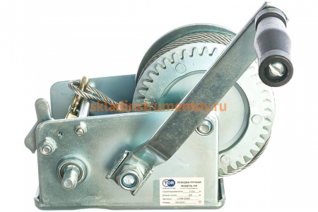 Ручная барабанная лебедка TOR ЛН-2500 (LHW) г/п 1,0 т, длина троса 20 м 11313