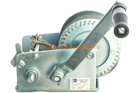 Ручная барабанная лебедка TOR ЛН-2500 (LHW) г/п 1,0 т, длина троса 20 м 11313