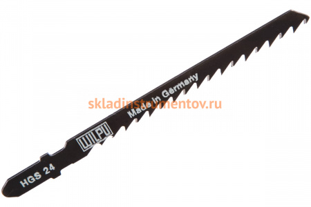 Пилка по дереву HGS 24 (5 шт; 100х6.5х1.27 мм; 75 мм; 6.35 TPI; HCS/CV) WILPU 237000005
