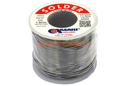 Припой (1 мм, 0.25 кг, Sn63/Pb37, FC5005 флюс RMA) ASAHI 00-00000309 Припой (1 мм, 0.25 кг, Sn63/Pb37, FC5005 флюс RMA) ASAHI 00-00000309