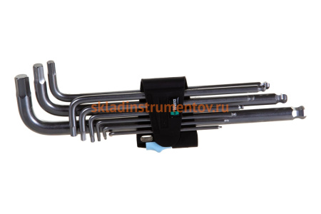 Набор Г-образных ключей 3950/9 PKL CLIP 9TLG WERA WE-022720