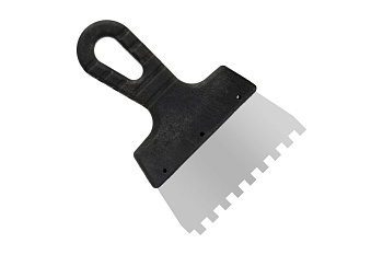 Фасадный зубчатый шпатель (нержавеющая сталь, 150мм, зуб.8x8мм) РемоКолор Мастер 12-8-150