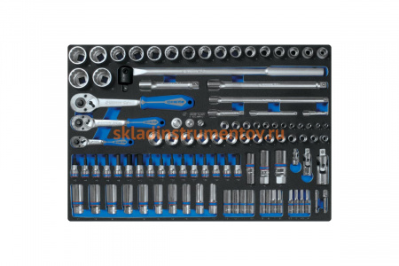 Набор торцевых головок 1/4"&3/8"&1/2" с принадлежностями, ложемент, 103 предмета KING TONY 9-9003MRV01