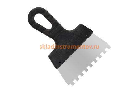 Фасадный зубчатый шпатель (нержавеющая сталь, 150мм, зуб.8x8мм) РемоКолор Мастер 12-8-150