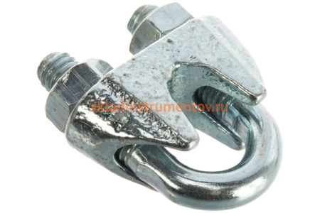 Зажим троса ЗУБР DIN 741, 8мм, 2 шт, оцинкованный, Профессионал 304416-08 Зажим троса ЗУБР DIN 741, 8мм, 2 шт, оцинкованный, Профессионал 304416-08