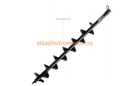 Шнек для мотобуров, грунт, d=100 мм, однозаходный Зубр 7051-10