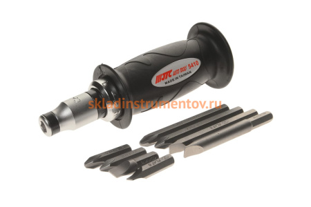 Отвертка с резиновой рукояткой и набором бит 9 шт JTC-5410