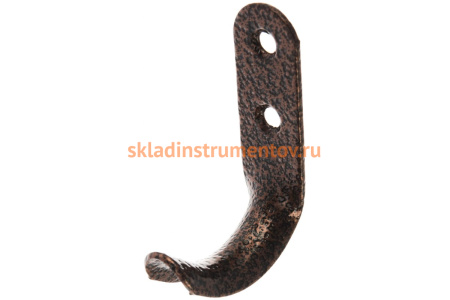 Крючок-вешалка СИБРТЕХ№7, антик медь, 10шт. 91599