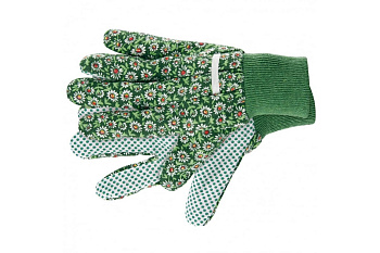 Садовые перчатки PALISAD х/б ткань с ПВХ точкой, манжет, L 67763