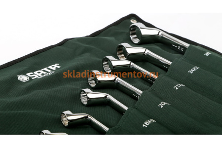 Набор накидных ключей глубокого смещения 11шт Sata 08023