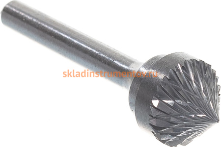Борфреза твердосплавная зенкер 90 град. с двойной насечкой (16х8 мм; хвостовик 6 мм) ПНЕВМО-ТРЕЙД K1608-M06