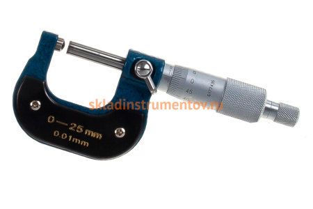 Трубный микрометр МТ- 25 0,01 со сферической пяткой МИК Micron 450485