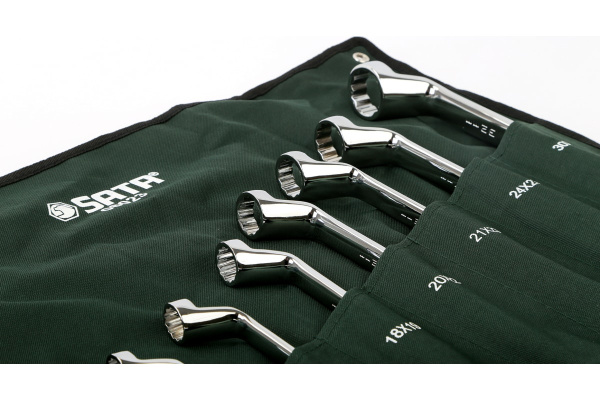 Набор накидных ключей глубокого смещения 11шт Sata 08023