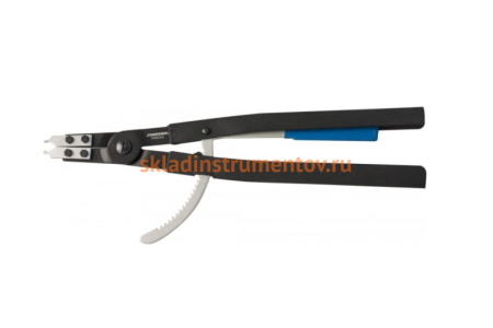 Щипцы для высокопрочных стопорных колец диаметрами 165-300 мм и отверстиями 4.5-5.5 мм загнутый сжим Jonnesway P9920AS 49248