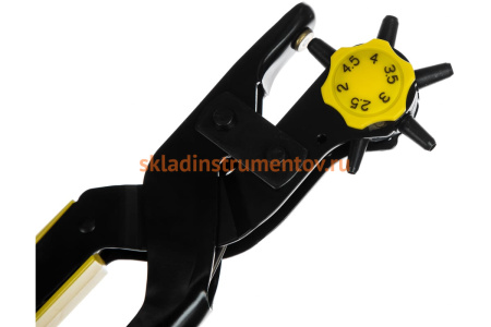 Револьверный дырокол для кожи STAYER PROFESSIONAL усиленный, 6-в-1, 2-4,5мм 22943_z01