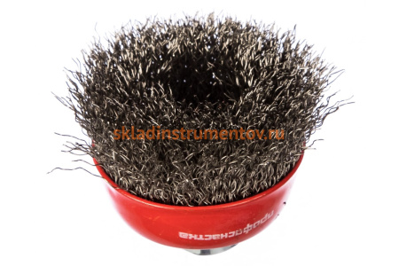 Щетка чашечная с гофрированной нержавеющей проволокой Эксперт 501 (60 мм; М14*2 мм) Профоснастка 20801001