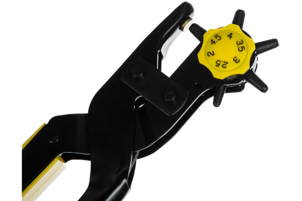 Револьверный дырокол для кожи STAYER PROFESSIONAL усиленный, 6-в-1, 2-4,5мм 22943_z01