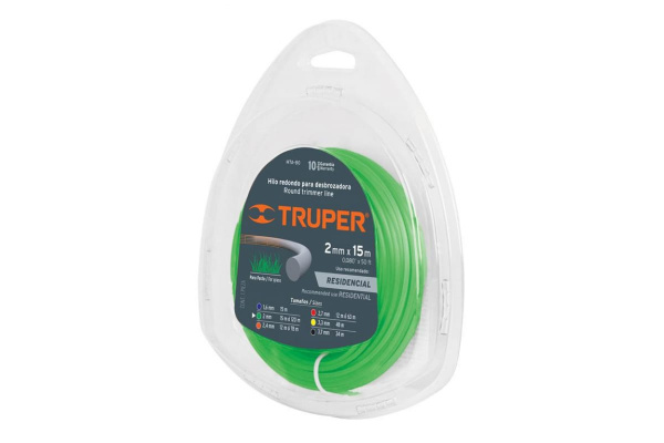 Леска для триммеров (15 м; 2 мм; круглая; зеленая) Truper HTA-80 17606