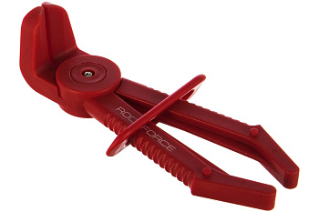 Пластиковый зажим для шлангов с фиксатором изогнутый 90L-165мм ROCKFORCE RF-903G18B