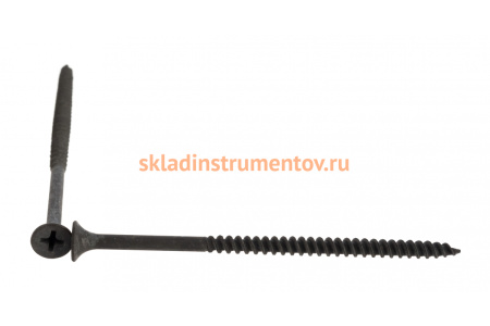 Фосфатированный саморез с мелкой резьбой по дереву/металлу Зубр PH2, 4,2x76 мм 20 шт 300016-42-076