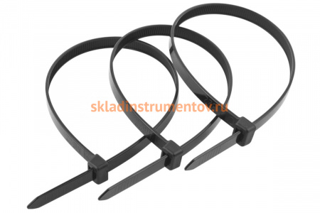 Нейлоновые хомуты Зубр черные, 3.6x300 мм, 100 шт. 309030-36-300